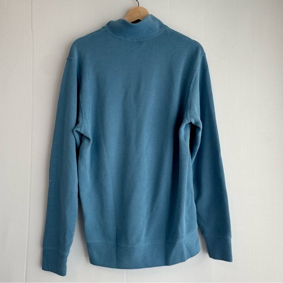 Lands End 1/4 zip pullover sweater size medium long sleeve blue sweater - Picture 6 of 8